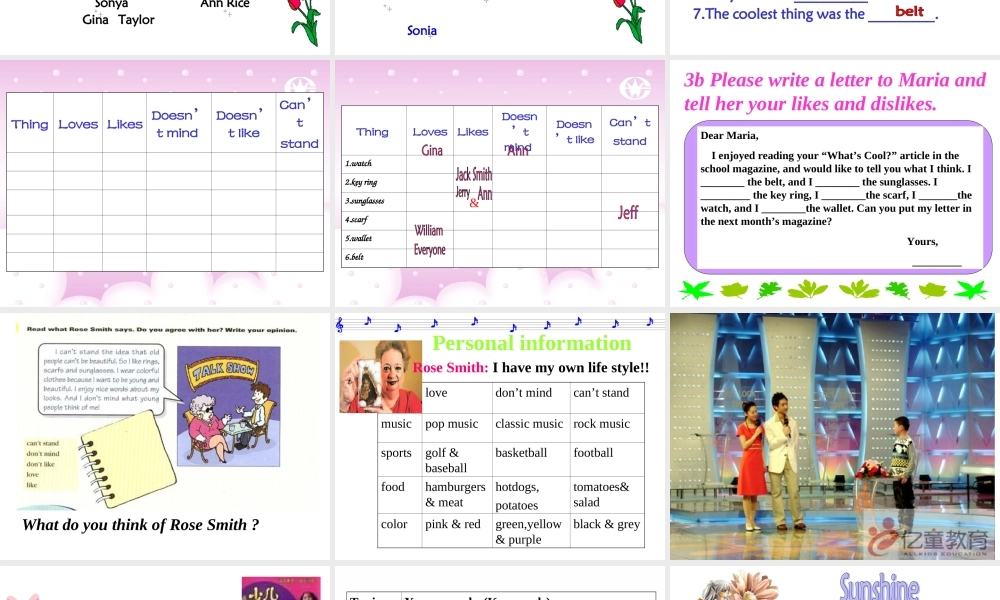 浙江地区新目标英语七年级下Unit 11 Period 4 课件