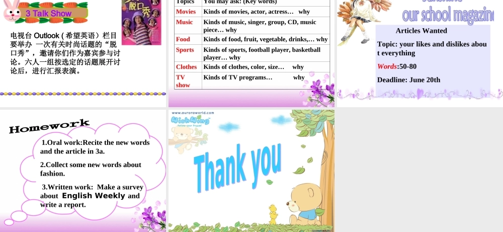 浙江地区新目标英语七年级下Unit 11 Period 4 课件