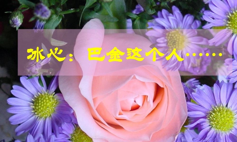 高中语文(冰心：巴金这个人)课件 粤教版必修2 课件