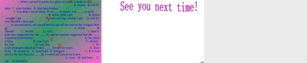 高中英语选修6Unit1 语法 虚拟语气课件