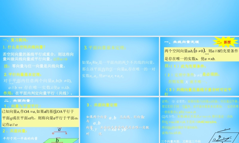 高考数学复习(空间向量的基本定理) 试题