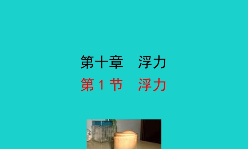 第1节 浮力课件 八年级物理下册 10.1 浮力课件+素材 (新版)新人教版 八年级物理下册 10.1 浮力课件+素材 (新版)新人教版-2