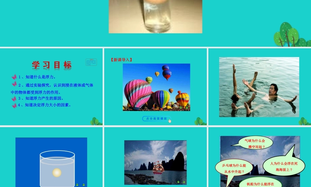 第1节 浮力课件 八年级物理下册 10.1 浮力课件+素材 (新版)新人教版 八年级物理下册 10.1 浮力课件+素材 (新版)新人教版-2