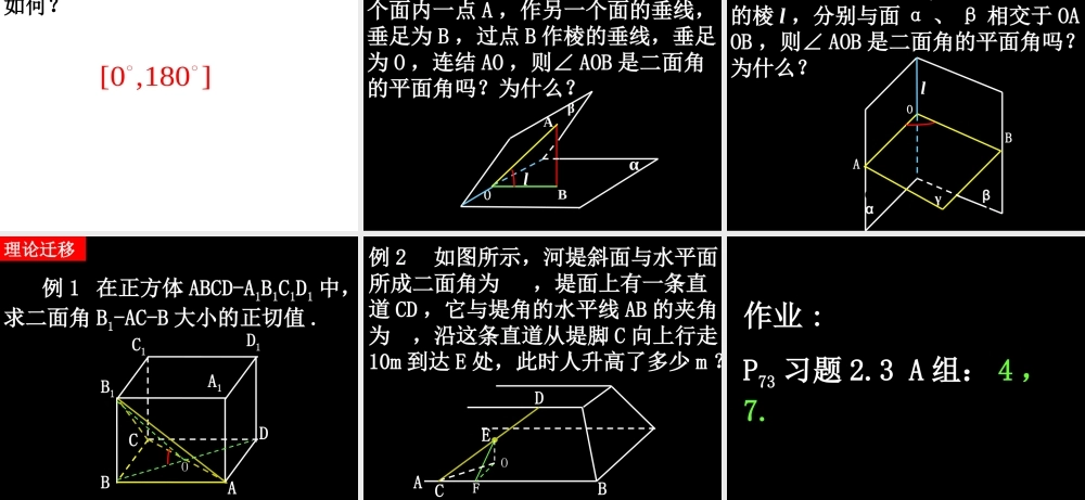 高中数学 232-1二面角的有关概念课件 新人教A版必修2 课件