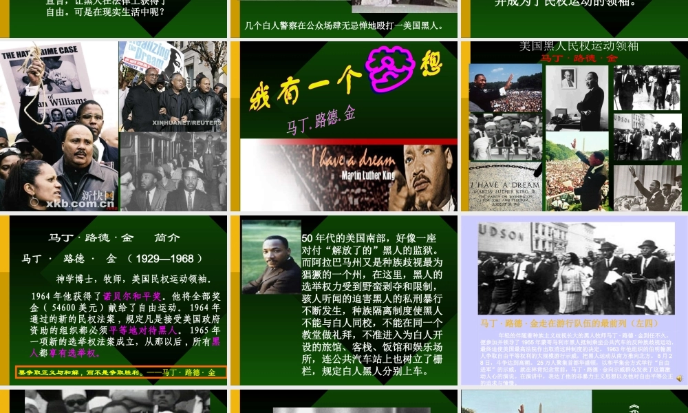 高中语文我有一个梦想课件人教版