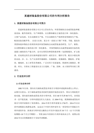 某公司专利分析报告