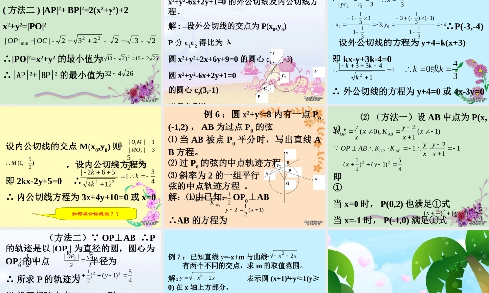 高二数学圆的方程复习课件五 课件