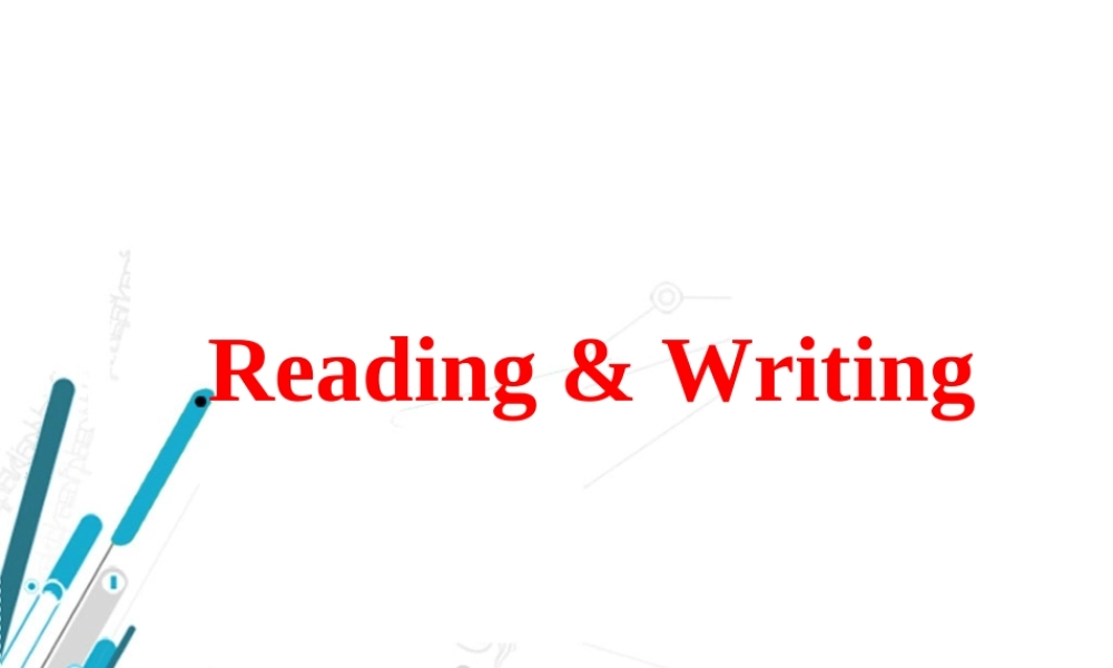 高中英语 Unit1Breaking records-reading and writing课件 新人教选修9 课件