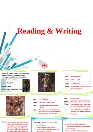 高中英语 Unit1Breaking records-reading and writing课件 新人教选修9 课件