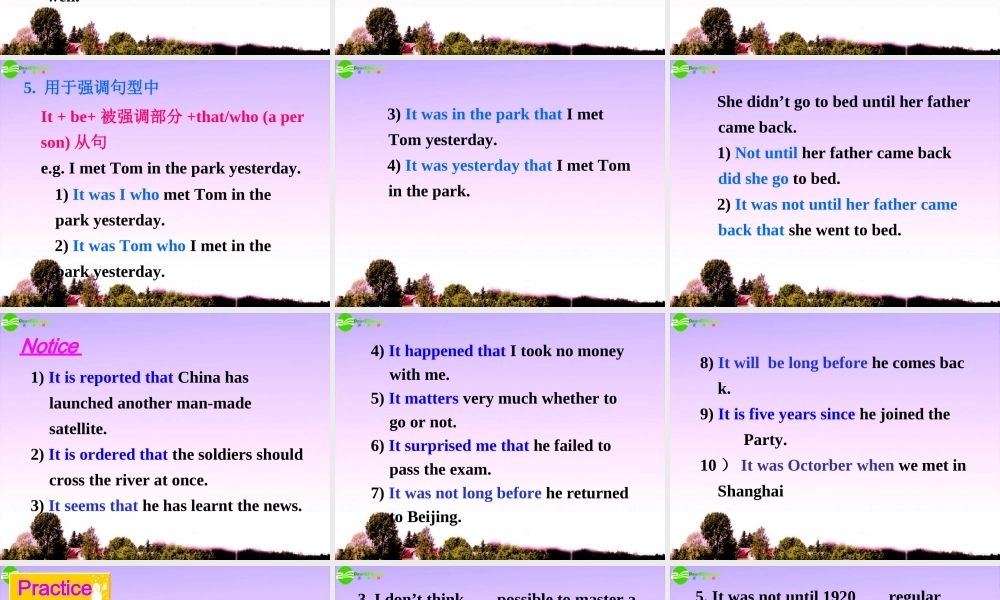 高考英语 考前回顾 代词it的用法课件