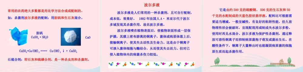 第三节  化学与农业生产课件 九年级化学下册 第十一单元 第三节 化学与农业生产课件 鲁教版