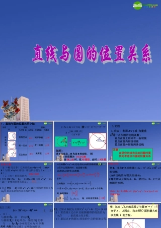 高中数学 直线与圆课件 苏教版必修2 课件