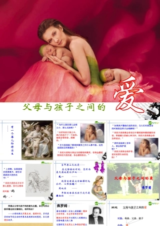 高中语文 第三单元第10课(父母与孩子之间的爱)课件(3) 新人教版必修4 课件