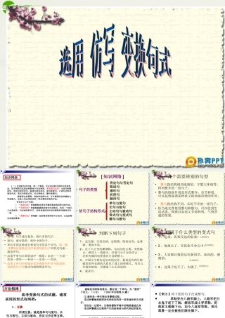 高考语文(变换句式和仿写句子)教学课件