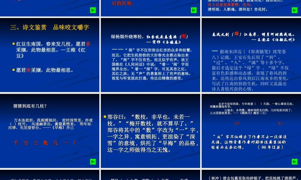 高考语文 咬文嚼字第二课时课件 新人教版 课件