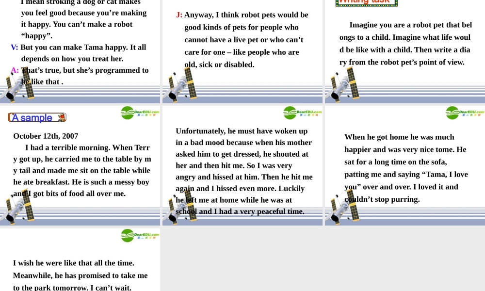 高三英语 Unit2-listening and writing 课件 新人教版选修7 课件