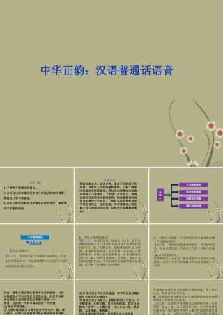 高中语文 专题二 中华正韵 汉语普通话语音课件 苏教版选修(语言规范与创新) 课件