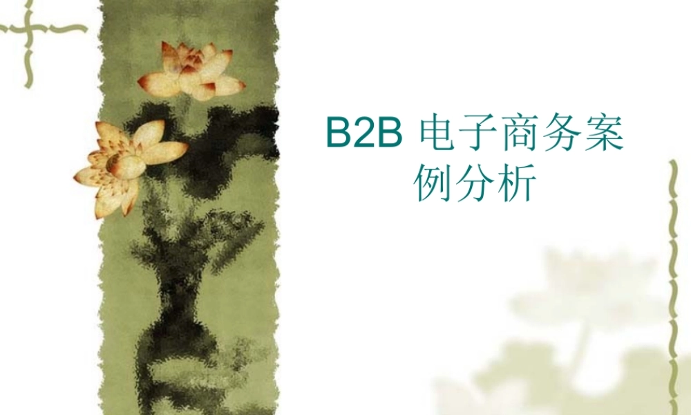 B2B电子商务案例分析