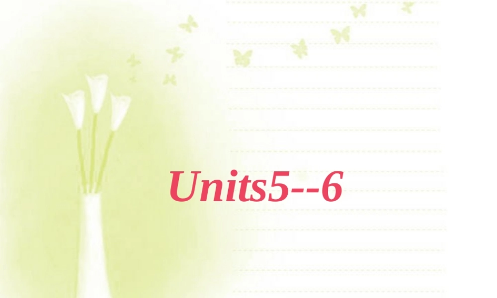高三英语复习高一课件Unit5-Unit6 课件