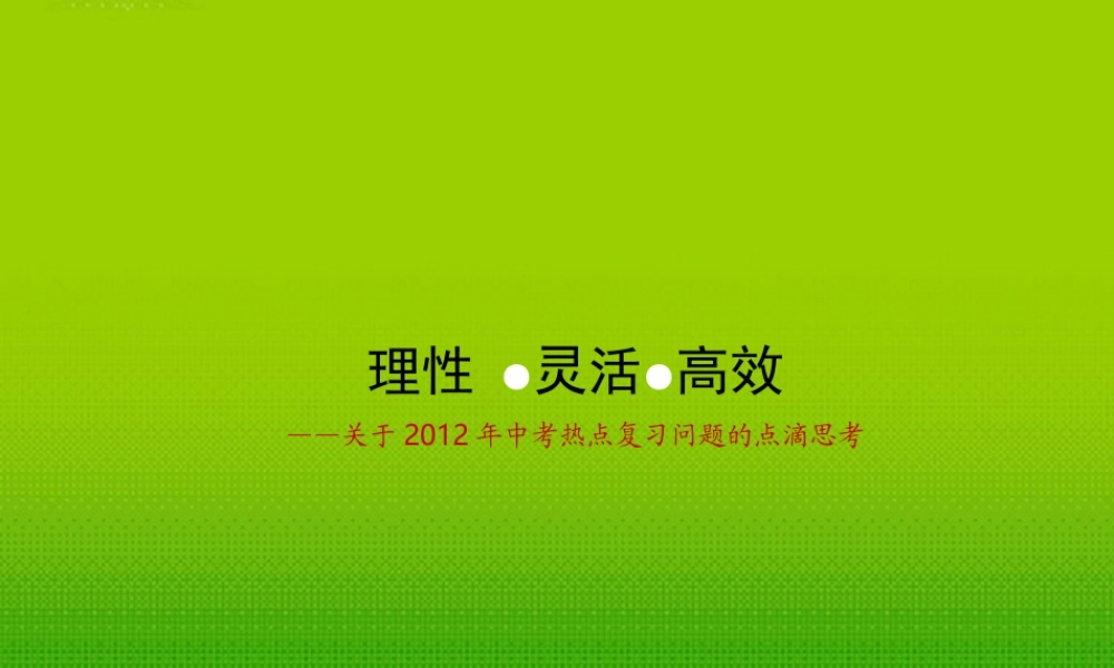 热点复习问题的点滴思考课件