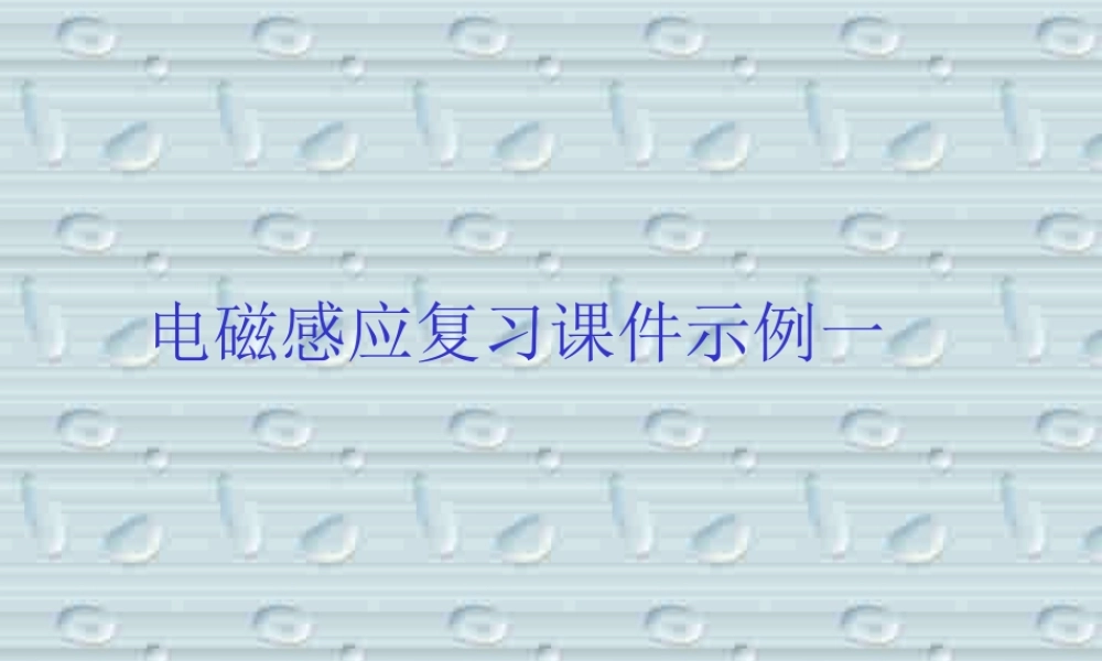 电磁感应复习课件示例一 课件