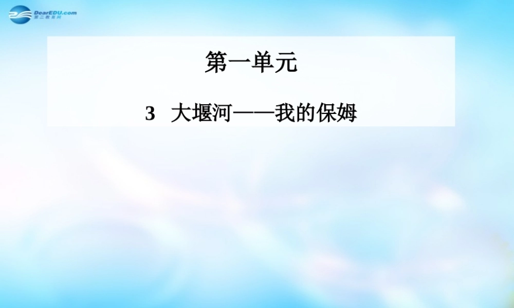 高中语文 大堰河 我的保姆课件 苏教版必修1 课件