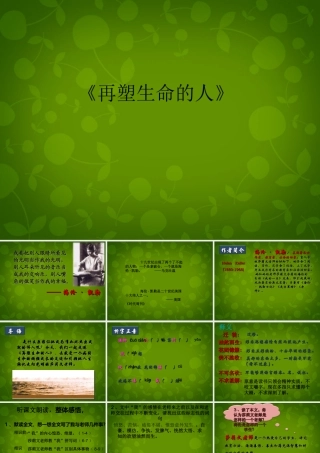 浙江省宁波市慈城中学七年级语文上册 7 再塑生命的人课件 (新版)新人教版