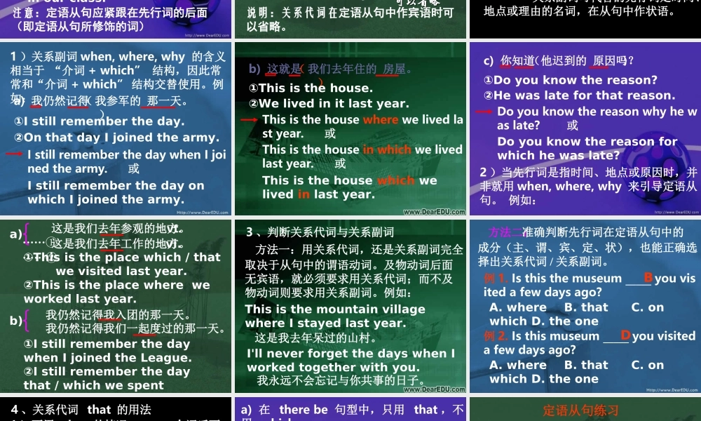 高考英语语法系列复习 定语从句一 新课标 人教版 试题