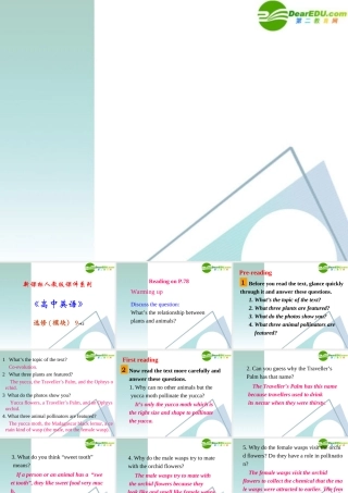 高中英语 42(Unit4 Key to exercises in the workbook II)课件 新人教版选修9 课件