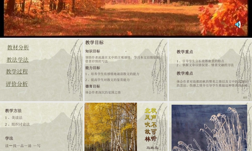 高中语文(古都的秋)课件新人教版 课件