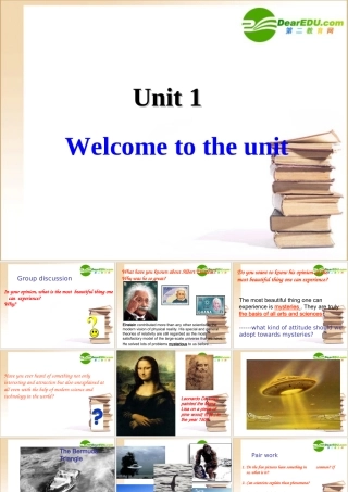 高中英语 模块二 unit1 Welcome to the unit课件 译林牛津版必修2 课件