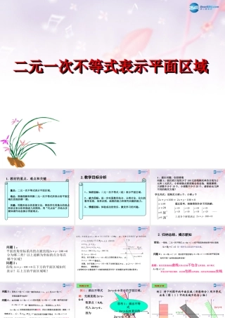 高中数学 第三章 二元一次不等式表示平面区域课件 北师大版必修5 课件