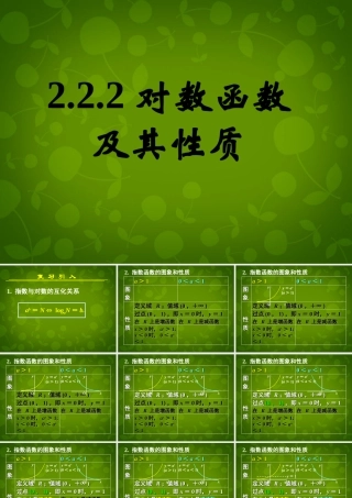 高中数学 第二章 第二节 对数函数及其性质(一)课件 新人教A版必修1 课件