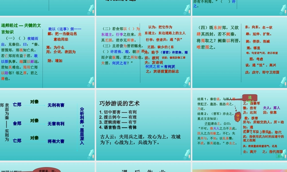 高中语文第二单元4烛之武退秦师课件2新人教版必修1 课件