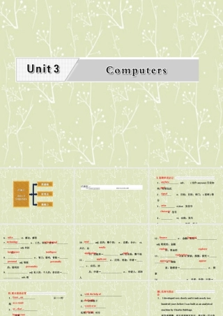 高考英语复习 Unit3 Computers专题课件 新人教版必修2 课件