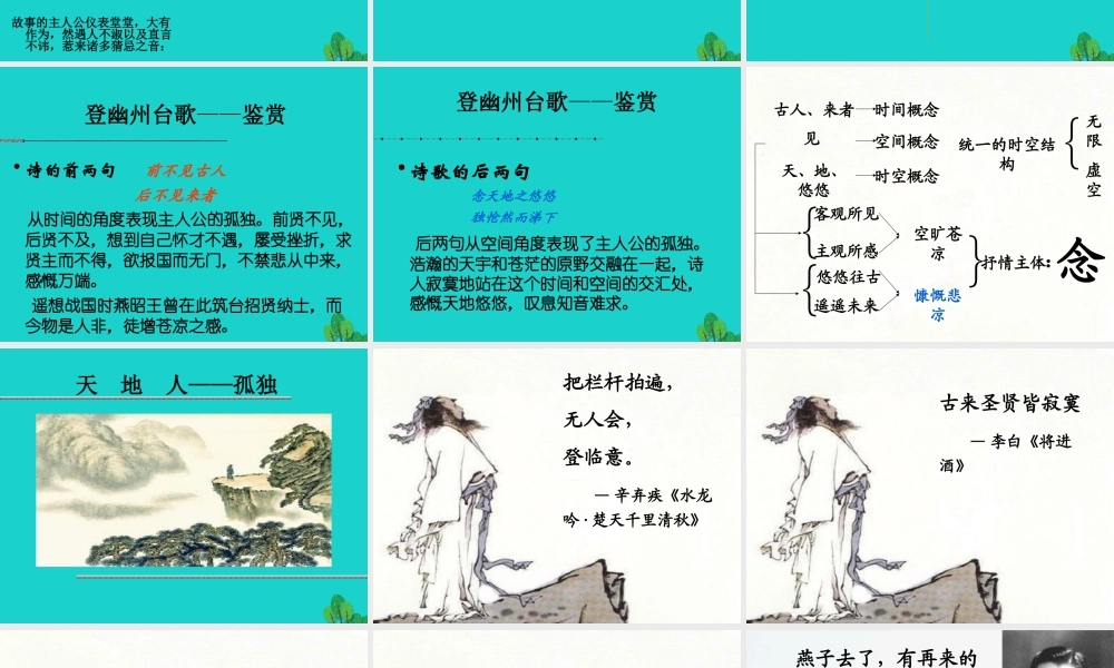 语文第7课登幽州台歌课件语文版必修2 课件