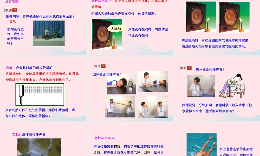 第1节 声音的产生与传播课件1 八年级物理上册 4.1声音的产生和传播复习课件+素材 (新版)北师大版 八年级物理上册 4.1声音的产生和传播复习课件+素材 (新版)北师大版-2