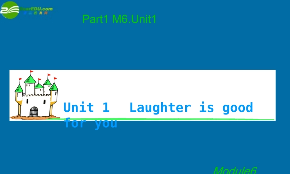 湖南省高考英语 M6 Unit 1　Laughter is good for you(2)课件 牛津译林版 课件