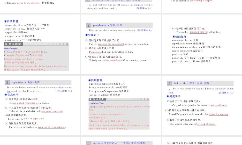 步步高高三一轮英语复习精品课件：Module 5 Unit 15 Learning 课件