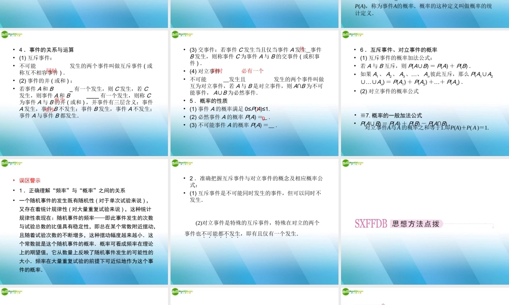 高三数学一轮复习 第十章(统计与概率)10-4精品课件