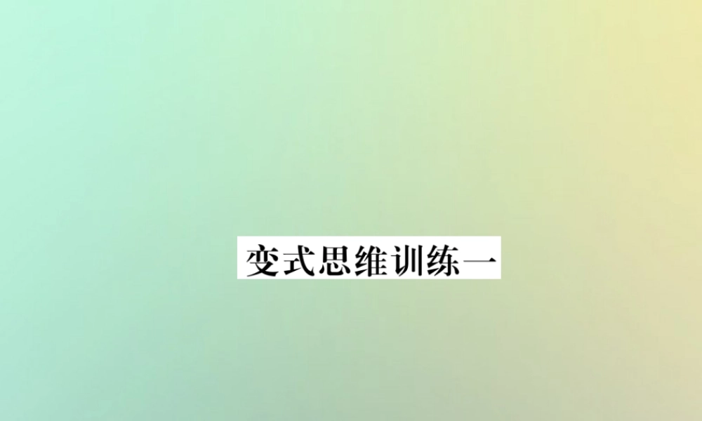 秋七年级数学上册 变式思维训练1习题课件 (新版)华东师大版 课件