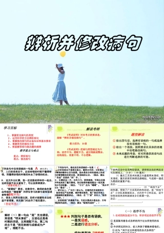 高考语文专题复习 辨析并修改病句 人教版 试题