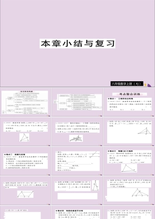 秋八年级数学上册 第2章 小结与复习习题讲评课件 (新版)湘教版 课件