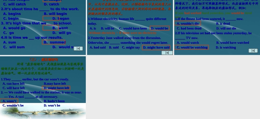 高三英语(高考英语语法：虚拟语气)课件