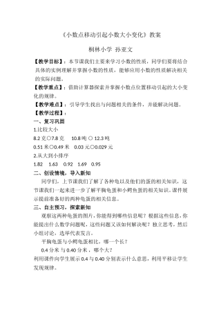 《小数的性质》教案