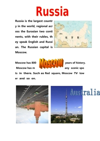 介绍国家(英语小报)