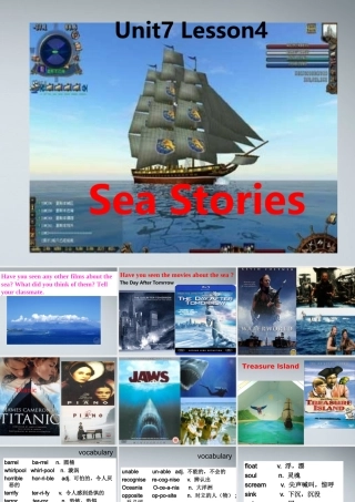 高中英语 Unit7 lesson4 sea stories-课件2 北师大版必修3 课件
