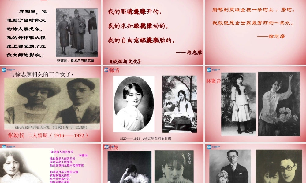 高中语文公开课(再别康桥)课件