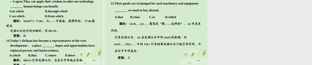 高中英语 语法过关定语从句辅导课件