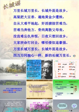 高中语文(雪落在中国的土地上)课件 粤教版必修2 课件